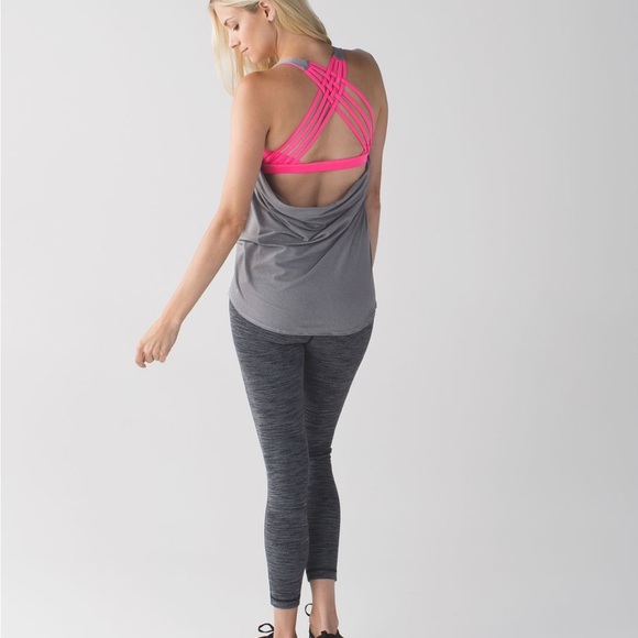 Lululemon Athletica Pink and Gray Backless Tank Top - Picture 4 of 9